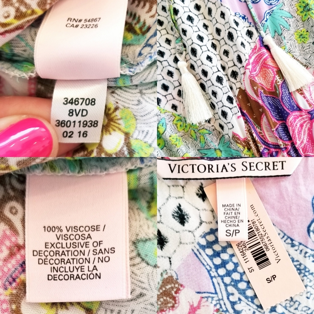 Victoria's Secret Vintage Patchwork Swim Cover-up Skirt Dress NWT Summer Beach - Picture 6 of 13